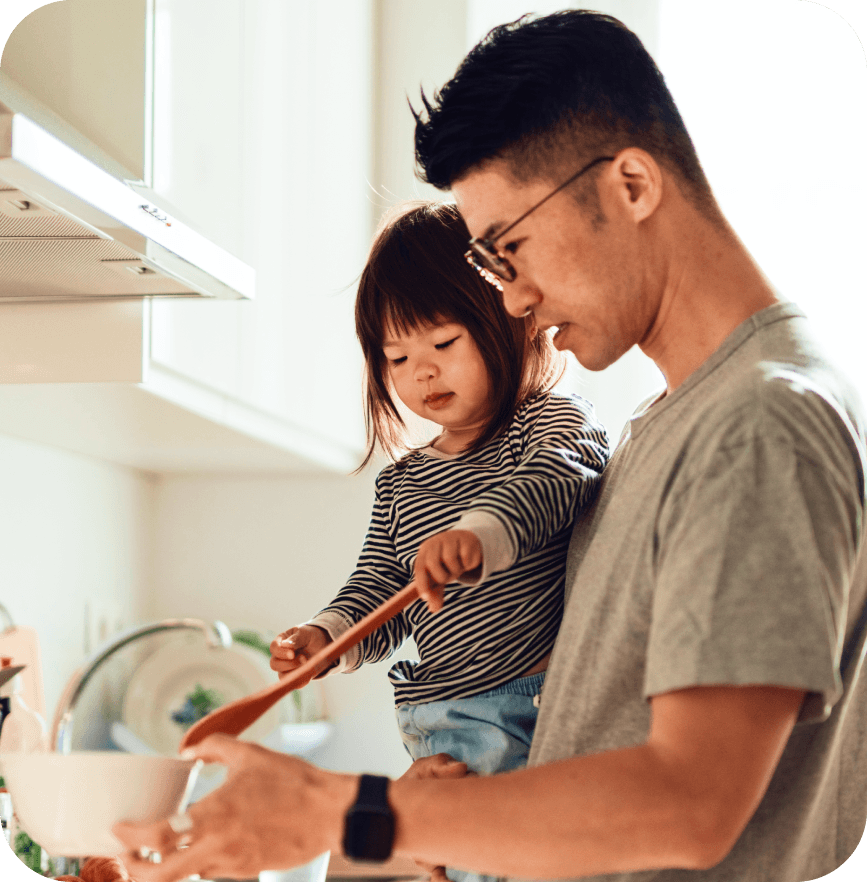 Man and child Image