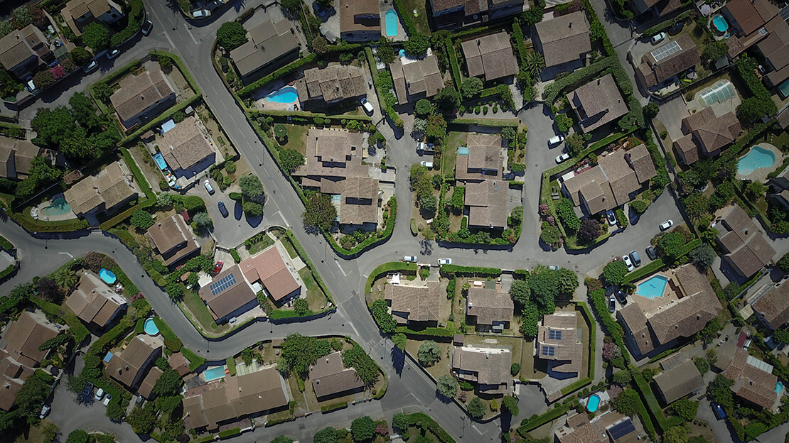 neighborhood from above