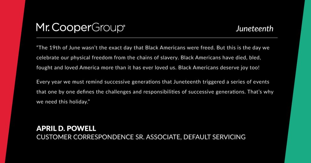 Juneteenth quote from April