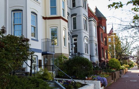 Row of townhouses